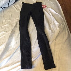 Spanx faux leather moto leggings XS